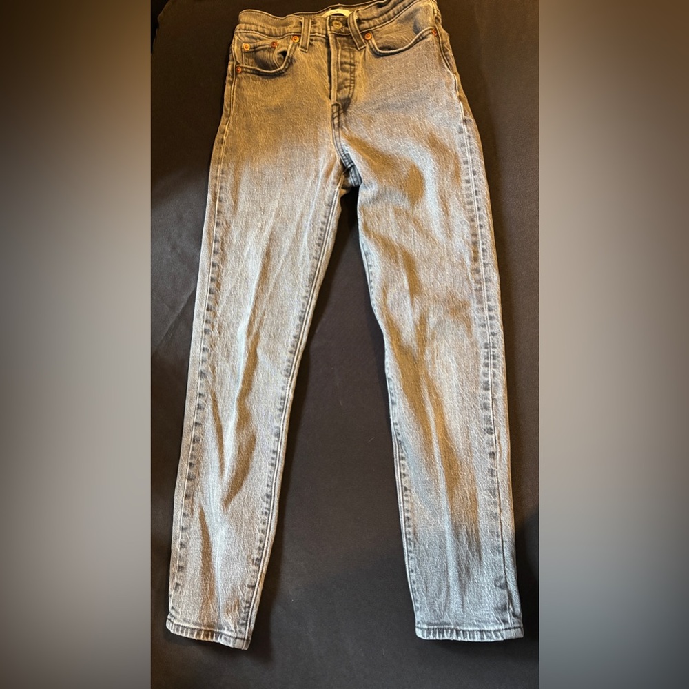 2019 Levi’s 501 Button Fly Jeans Women’s 24 Long Big E Straight Leg